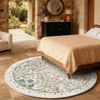 Washable Round Rugs for Bedroom 4ft: Living Room Rug Stain Resistant Non Slip - Image 5
