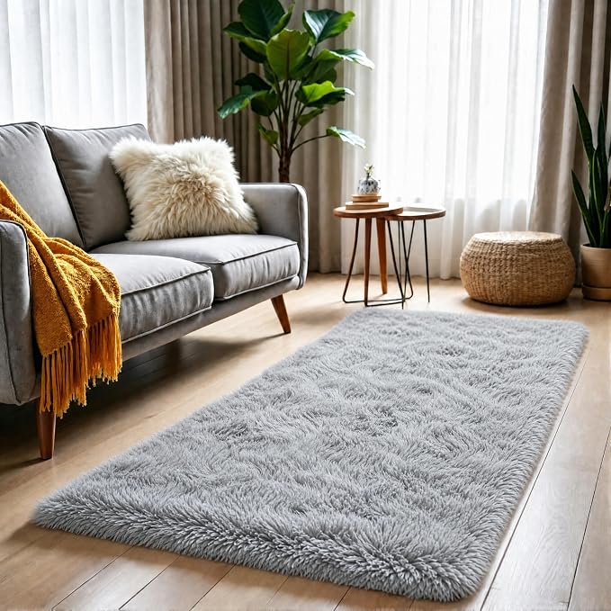 LOCHAS Ultra Soft Indoor Modern Area Rugs Fluffy Living Room Carpets by LOCHAS