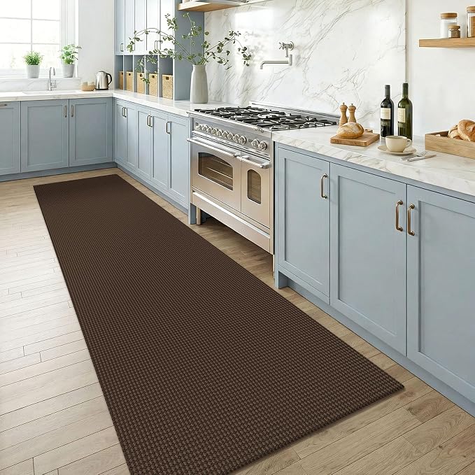 KOZYFLY Cotton Runners for Hallway 3x8, Wide Washable Runner Rug, Woven Non - Image 2