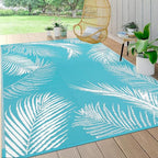 Pauwer Waterproof Outdoor Rug 5x8, Reversible Plastic Straw Patio Camping Rug by Pauwer