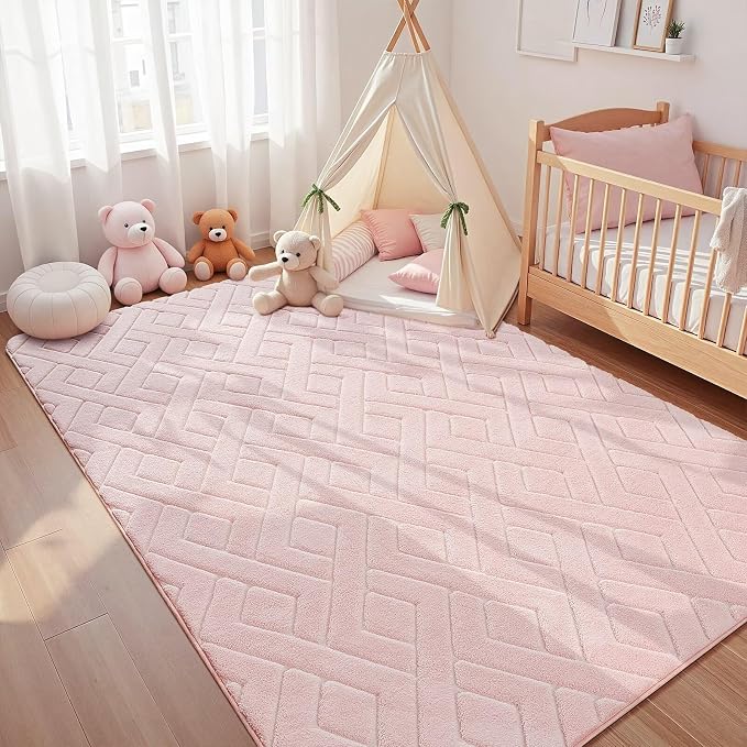 Macgace Ultra Soft Pink Area Rug - Image 3