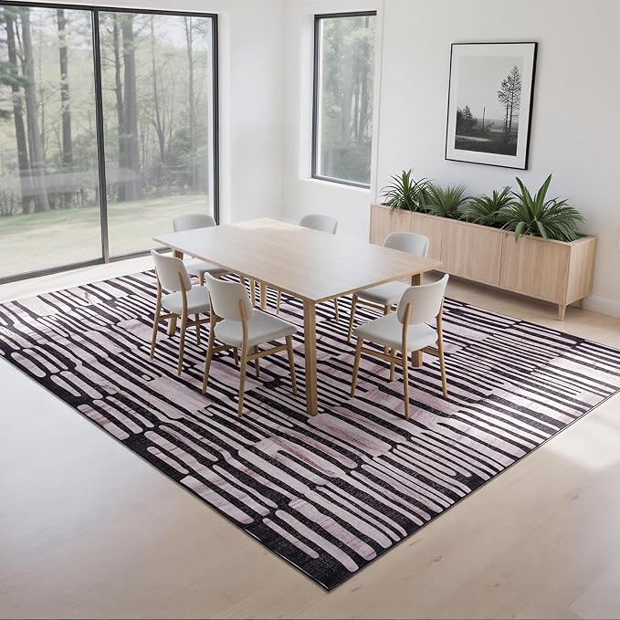 Washable Rugs 8x10 Area Rugs for Living Room- Modern Abstract Rugs for Bedroom - Image 7