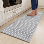 YDKGL Kitchen Rugs Non Slip Washable, Rubber Backing Soft Chenille Braided by YDKGL