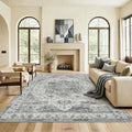 10x12 Area Rug for Living Room-Vintage Farmhouse Boho Floral Washable Stain by Unknown
