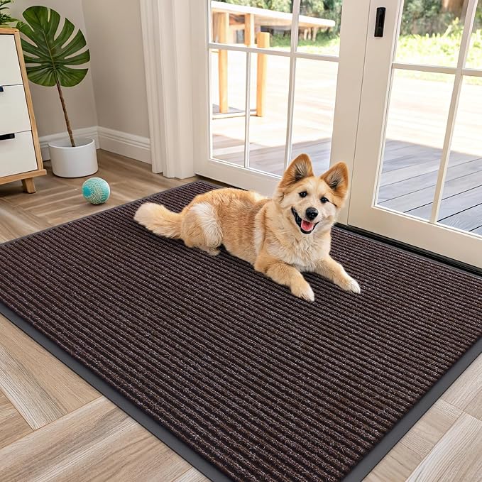 OLANLY Front Door Mat Indoor Outdoor Entrance, Waterproof Heavy Duty Doormat by OLANLY