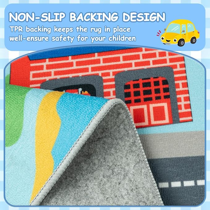 Capslpad Kids Rug Educational Learning Rug 6.6' x 9.8' Classroom Carpet Traffic - Image 3
