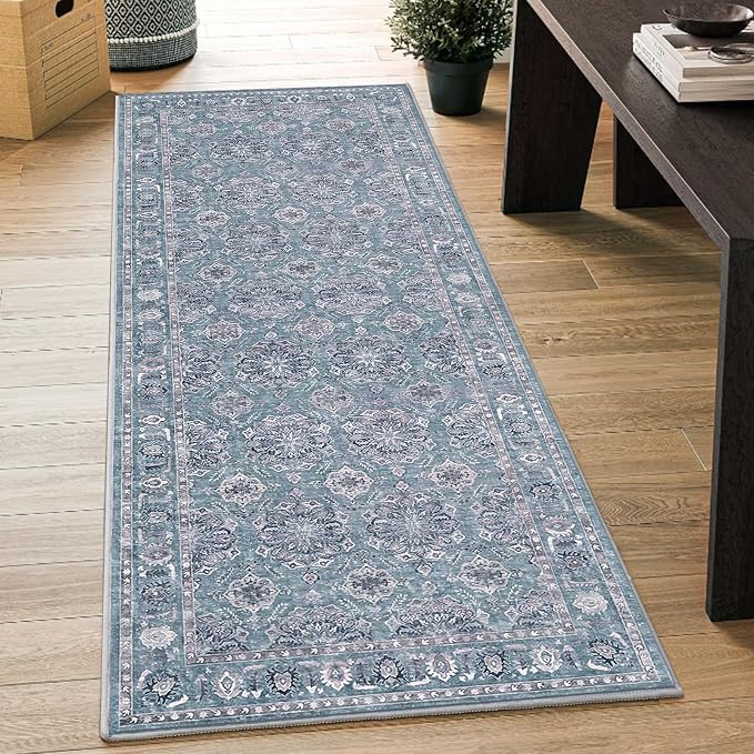 SERISSA Boho Washable Runner Rug, 2x6 Rug Non-Slip Vintage Floral Hallway - Image 8