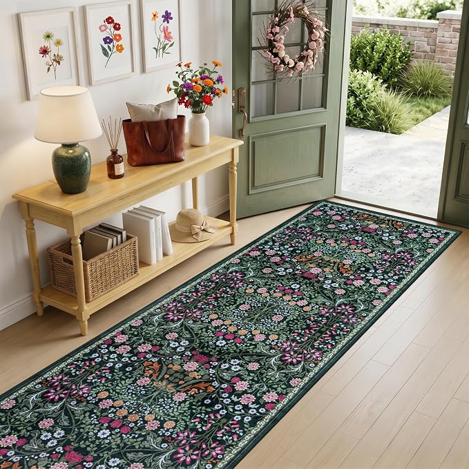 Runner Rug for Entryway: 3x10 Kitchen Rugs Non Slip Washable Ultra-Thin Soft - Image 2