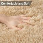 3x10 ft Beige Runner Rugs for Bedroom Living Room, Soft Plush Fluffy Throw Rug - Image 5