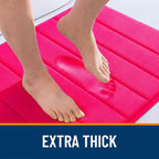 OLANLY Memory Foam Bath Mat 59x35, Super Soft Absorbent Bathroom Rugs, Quick Dry - Image 6