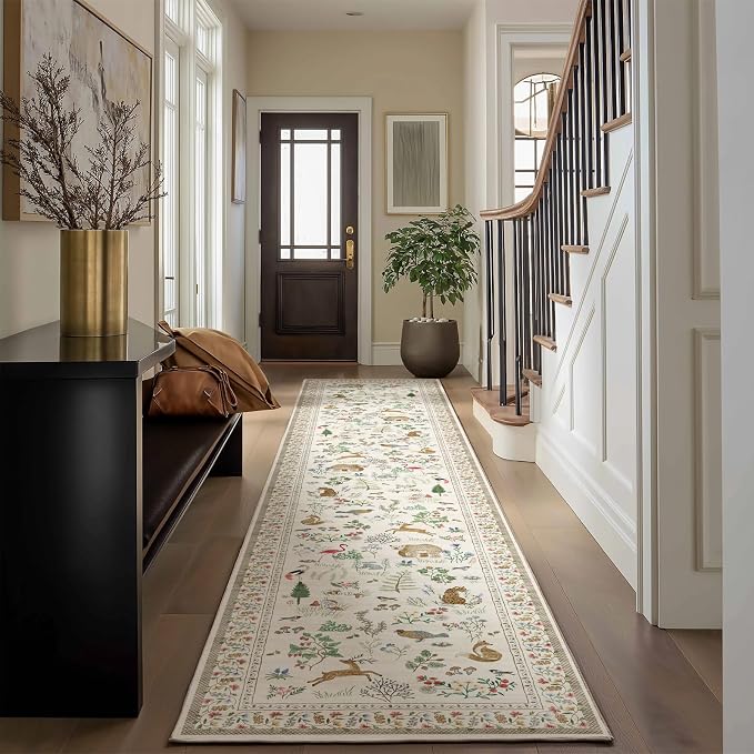 Machine Washable Kitchen Runner Rugs: 2'x10' Hallway Runner Non Slip Low Pile - Image 5