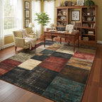 DweIke Washable Area Rugs 5x7 for Living Room, Modern Geometric Colorful Soft - Image 6