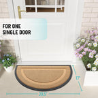 OLANLY Half Circle Door Mat Indoor Outdoor Entrance Welcome, Waterproof - Image 2