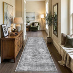2x6 Runner Rug for Entryway Hallway-Vintage Farmhouse Boho Floral Neutral by Unknown