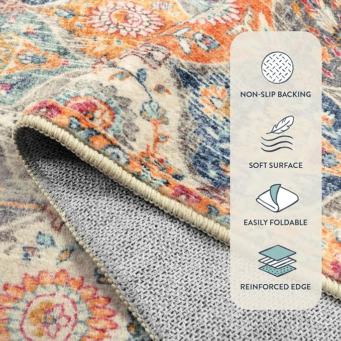 Lahome Moroccan Trellis Washable Rug, 2x3 Kitchen Rugs - Image 2