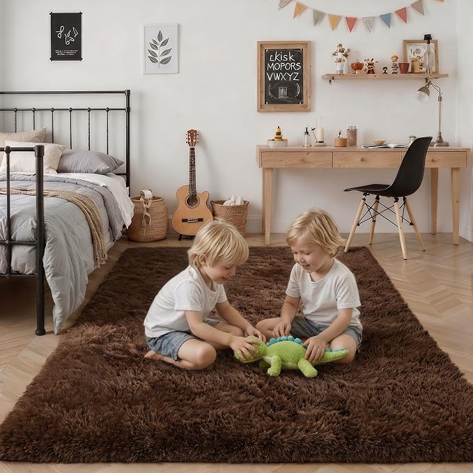 Fluffy 4x6 Area Rugs for Living Room Bedroom: Ultra Soft Shag Rug Non-Slip - Image 7