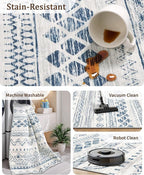 Miukiki 8x10 Area Rug for Living Room Moroccan Washable Rugs Non Slip Indoor - Image 4