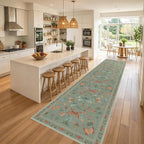 Rugxara 2x10 Floral Runner Rug, Washable Runners - Image 2