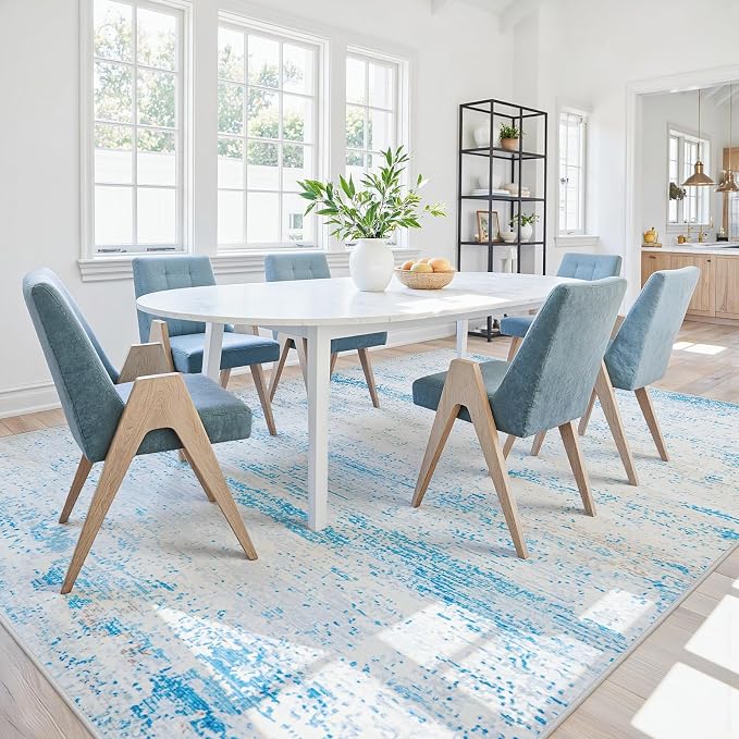 9x12 Area Rugs Washable Rug:Anti-Skid Abstract Modern Living Room Rug Soft Thin - Image 8