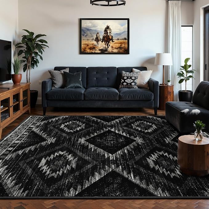 BESTSWEETIE Area Rug 6x9 Rug Machine Washable Non-Slip Low Pile Print Pattern - Image 8