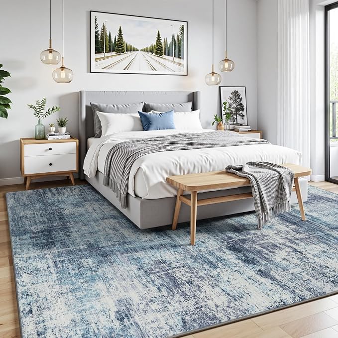 Lofus 8x10 Area Rug for Living Room, Neutral Modern Washable Carpet for Bedroom - Image 2