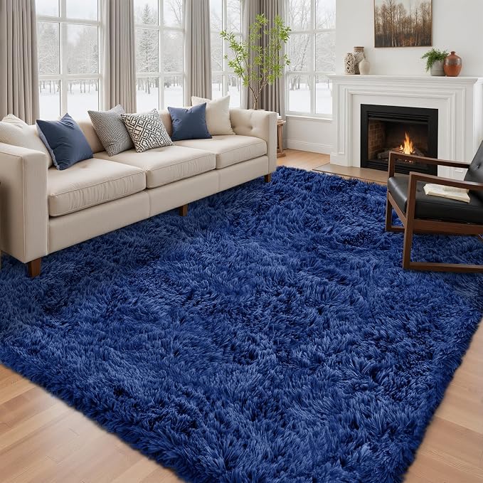 5x7 Area Rug for Living Room: Ultra Soft Fluffy Rug Modern Large Thicked Shag - Image 3