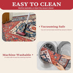 SERISSA 7x10 Area Rugs for Living Room, Large Washable Non-Slip Boho Rug - Image 3