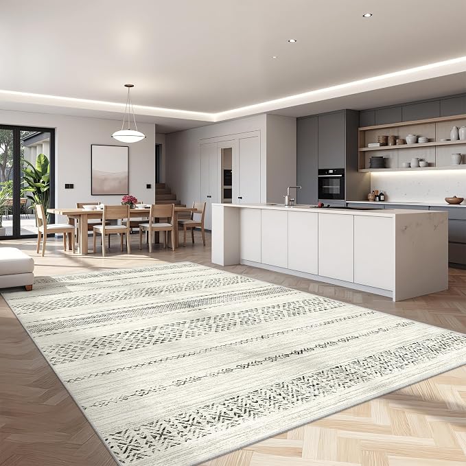 Miukiki 5x7 Area Rug for Living Room Moroccan Washable Rugs Non Slip Indoor - Image 7