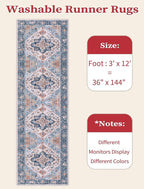 SERISSA Runner Rug for Hallways, 3x12 Washable Non Slip Kitchen Runner Rug - Image 6