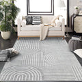 Lahome Abstract Washable Rugs, Soft Area Rugs 4x6 Non-Slip Grey Rug by Lahome