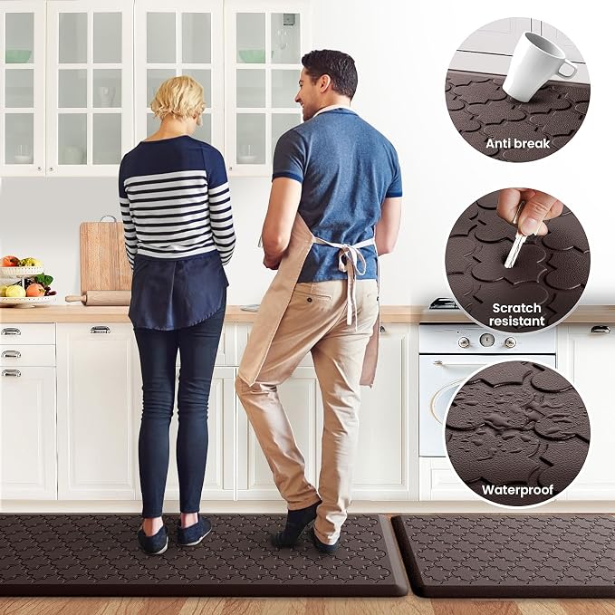 Kitchen Mat Cushioned Anti-Fatigue Floor Mat Water Resistant Non-Skid Kitchen - Image 6