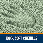 OLANLY Bathroom Rugs 36x24, Extra Soft Absorbent Chenille Bath Rugs, Rubber - Image 3
