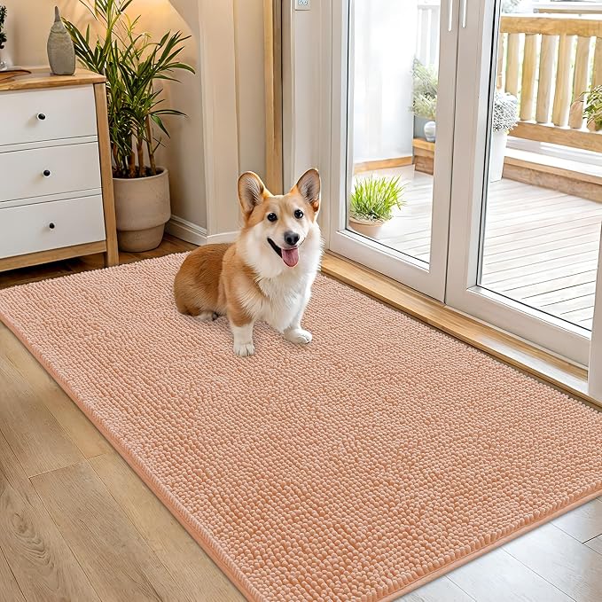 OLANLY Dog Door Mat for Muddy Paws 54x32, Absorbs Moisture and Dirt, Absorbent by OLANLY