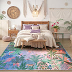 LIVEBOX Machine Washable Area Rugs 8x10 Lavender Girls Bedroom Rug, Soft - Image 2