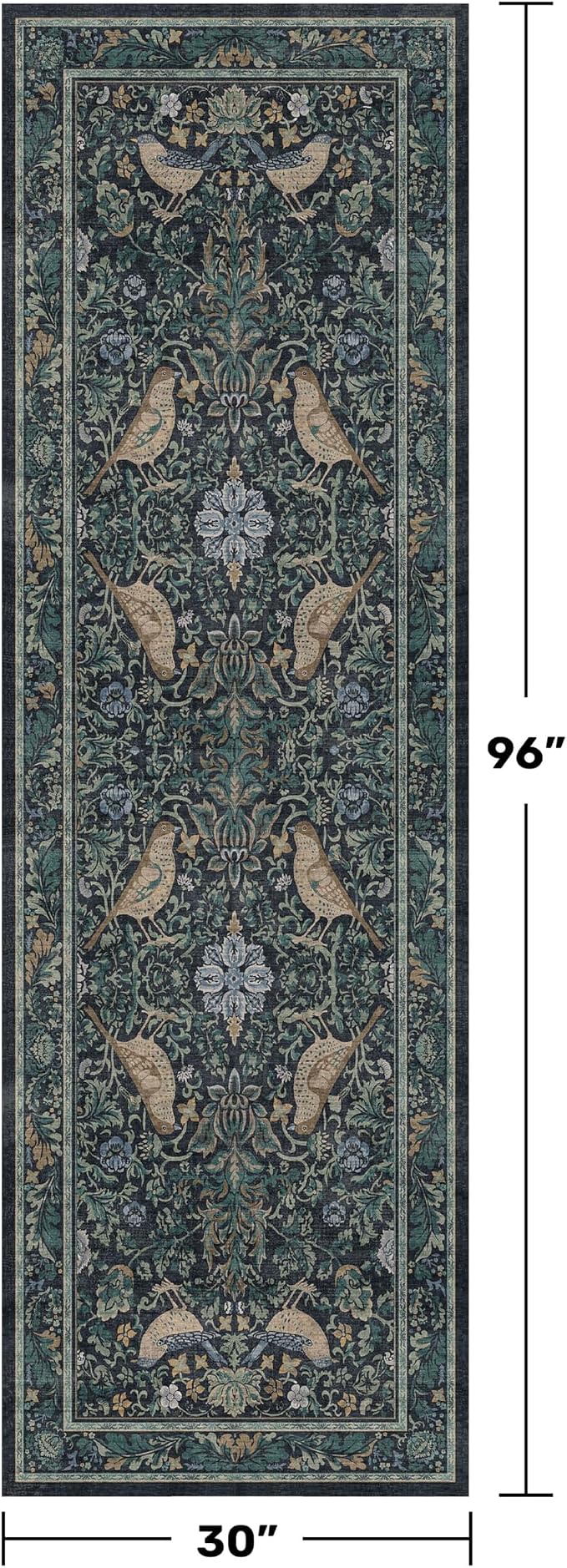 Hazo Haus Boho Vintage 2'6"x8' 8ft Hallyway Long Runner Rug - Image 2