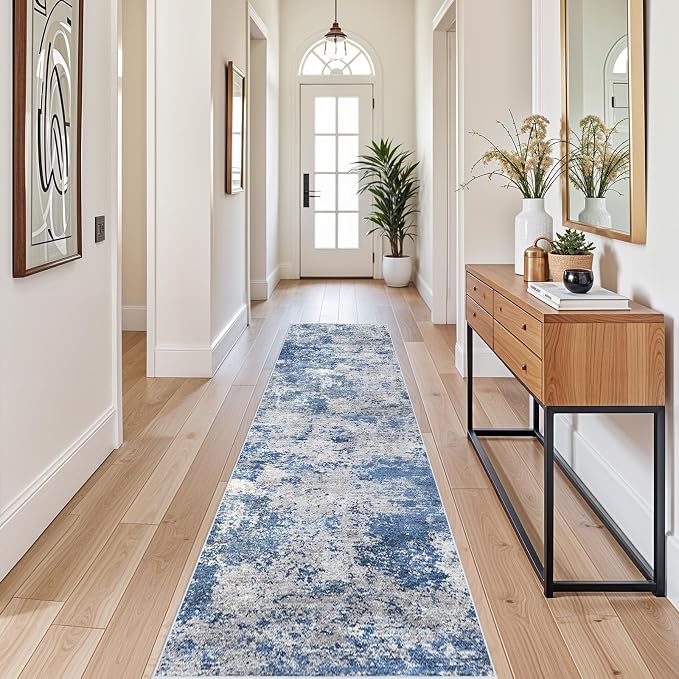 2x10 ft Washable Hallway Runner Rug – Non-Slip Stain-Resistant Low-Pile Long - Image 4