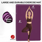Stepwaver Extra Large Yoga Mat 6'x4', Ultra Durable, Wide Workout Mat, Wide - Image 2