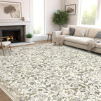 6×9 Washable Large Area Rugs for Living Room, Floral Soft Rug Non Slip Stain - Image 3