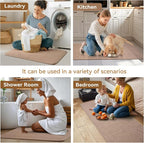 YDKGL Kitchen Rugs Mat Non Slip Washable, Linen-Look 0.3" Thick Soft Cushioned - Image 7