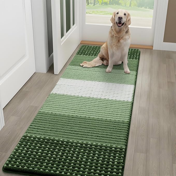 Kitinjoy Indoor Outdoor Door Mat, 59x20 Non-Slip Absorbent Dirt Trapper by Kitinjoy