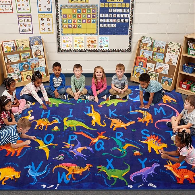 6x9 ABC Classroom Rug for Kids Playroom, Alphabet Rug by Unknown