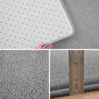 Pettop 6x9 ft Grey Area Rugs for Bedroom Living Room, Washable Memory Foam - Image 4
