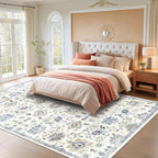 AMADA HOMEFURNISHING 9x12 Washable Area Rug, Low-Profile Large Area Rug - Image 3