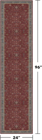 Red 2x8 Long Hallway Runner Rug - Image 2