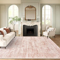 Soalmost 9x12 Area Rugs for Living Room, Non Slip Machine Washable Vintage Rugs by Soalmost