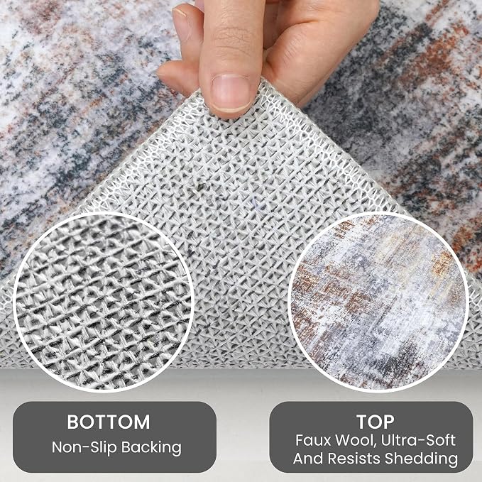 IOHOUZE Abstract Area Rugs 8x10 Ft Washable Large Rugs - Image 5