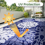 LuxStep Outdoor Rug Waterproof Outdoor Plastic Straw Rug Reversible Patio Rug - Image 7