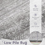 Washable Rug 9x12 Area Rugs: Modern Geometric Rugs - Image 3