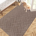 PURRUGS Easy Care Area Rug 4ft x 6ft, Non-Slip Machine Washable Entry Rug by PURRUGS