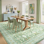 Lessymo Washable Area Rug for Living Room, 8x10 Light Green Large Rugs - Image 6